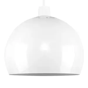 ValueLights Retro White Arco Style Dome Ceiling Pendant Light Shade