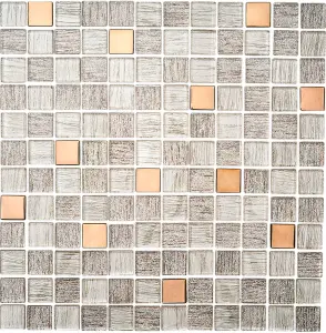 Copper Antwerp Mosaic Tile Sheet