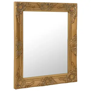 Berkfield Wall Mirror Baroque Style 50x60 cm Gold