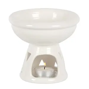 Deep Bowl Oil Burner - Off White