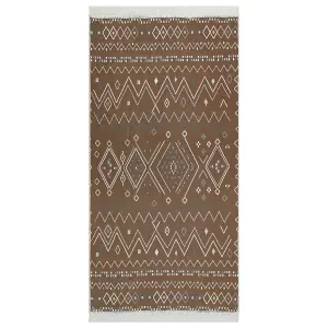 Rug Beige and Blue 120x180 cm Cotton