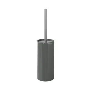 GoodHome Koros Anthracite Ceramic, polypropylene (PP) & stainless steel Toilet brush & holder