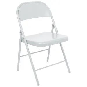 Metal Folding Chair - Matte White