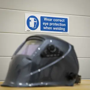 Sealey Mandatory Safe Sign Wear Eye Protection When Welding Rigid Plastic SS54P1