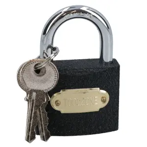 50mm Cast Iron Padlock With Hardened Shackle Padlocks Shed Gate Lock