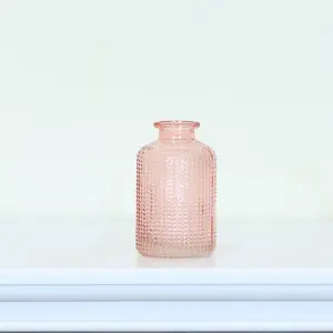 Melody Maison Small Rose Pink Glass Bottle Vase