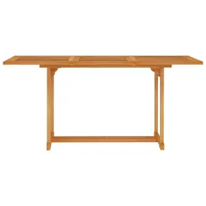 Berkfield Garden Table 150x90x75 cm Solid Teak Wood