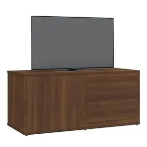 Berkfield TV Cabinet Brown Oak 80x34x36 cm Engineered Wood