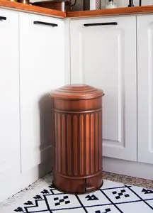 Rozi Copper Step On Rubbish Bin (24 Litres)