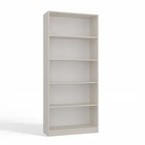 Albee Bookcase Cashmere / (5 Shelves) 182 cm H x 80 cm W x 32 cm D