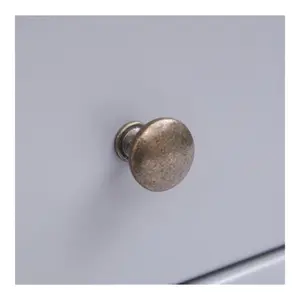 Rocca 1 Drawer Bedside Table Brass Knob