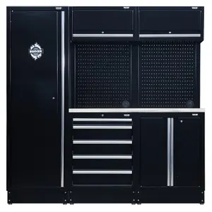 BUNKER Modular Storage Combo with Stainless Steel Worktop (11 Piece) 04503