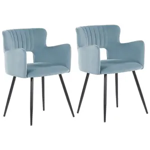 Kirssy Upholstered Dining Chair Light Blue