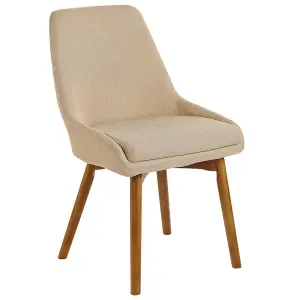 Set of 2 Dining Chairs MELFORT Sand Beige