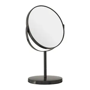 Metal Flat Mirror Grey / 29cm H x 18cm W