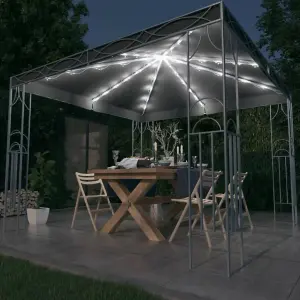 Berkfield Gazebo with LED String Lights 300x300 cm Anthracite