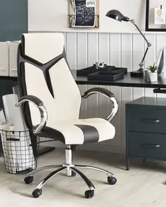 Beliani Industrial Office Chair Beige FORMULA