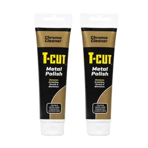 T-Cut Metal Polish Chrome Brass Steel Aluminium Car Motorcycle Cleaner x2