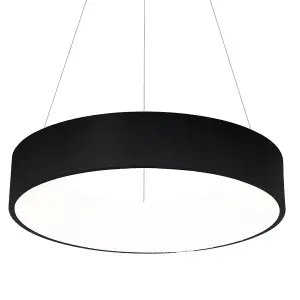 Milagro Ohio Stunning Matt Black LED Pendant Lamp 24W(122W)  45CM Diameter Height Adjustable