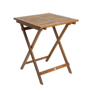 Charles Bentley Wooden Square Foldable Table FSC Certified