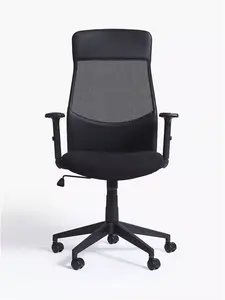 John Lewis ANYDAY Inset Office Chair, Black