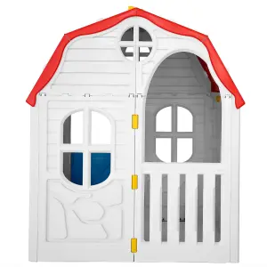 Berkfield Kids Foldable Playhouse with Working Door and Windows