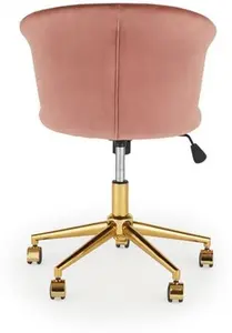 Dunelm Kendall Velvet Office Chair, Kendall Pink