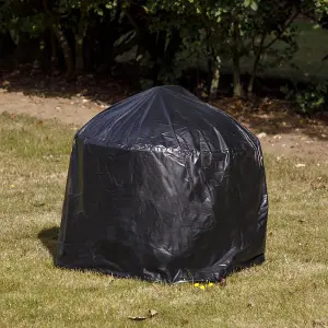 Durable Outdoor Fire Pit Cover for ys12087 - Waterproof Black PVC