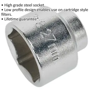 27mm Low Profile Oil Filter Socket for Mercedes - Durable 3/8" Drive Tool