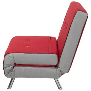 Beliani Retro Sofa Bed FARRIS Red