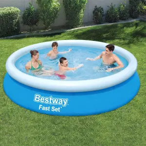 Bestway Fast Set Swimming Pool Above Ground Blue Inflatable 12ft x 30'', 5377L