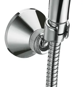 Chrome Lever Bath Shower Mixer Tap + Single Mode Head and Fixed Wall Bracket