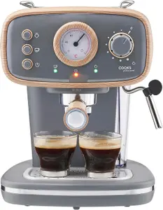 Cooks Professional Coffee Machine Espresso Maker Barista Pro 15-Bar Pump Frothing Wand Nordic