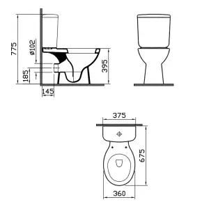 Vitra Layton close coupled pan cistern and seat pack