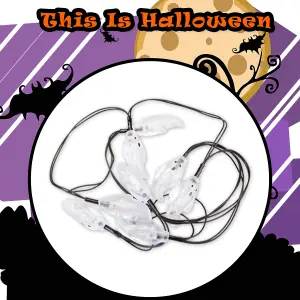 Halloween Ghost Lights LED Set of 8 Trick or Treat Party Set of 8 White Ghost