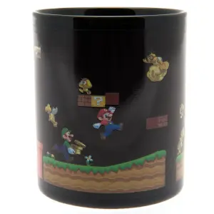 Super Mario Heat Changing Mug Black/Gold (One Size)