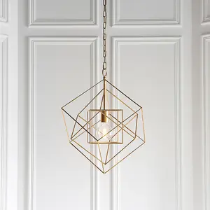 Luminosa Pescara Pendant Ceiling Light Antique Gold Leaf