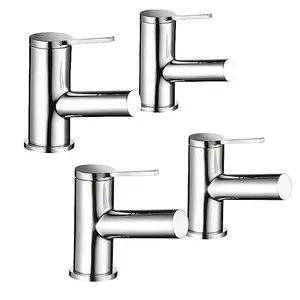 Mira Shower Evolve Basin Pillar Taps 2.1816.002 + Bath Pillar Tap 2.1816.003