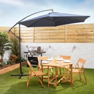 Alfresia Navy Blue 3 Metre Garden Cantilever Parasol