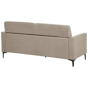 3 Seater Fabric Sofa Taupe FENES