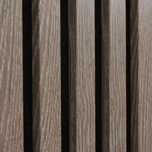 Acoustic Decorative Timber Slat Wall Panel - Walnut Dark Oak - 2400mm x 600mm