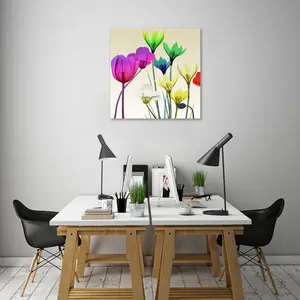 Floral Calm Pop Mate - Wrapped Canvas Print 30 cm H x 30 cm W