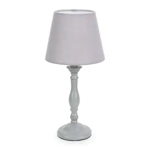 Darian Wood Table Lamp Grey / No