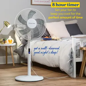 Russell Hobbs Pedestal Fan 3 in 1 White Electric Cooling with Remote RHMPF3IN1