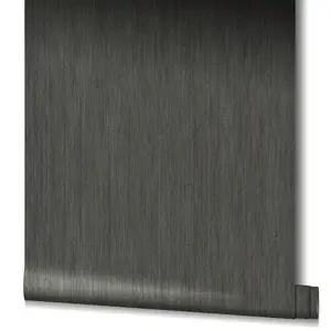 Galerie Air Collection Black Waterfall Effect Sheen Textured Wallpaper Roll