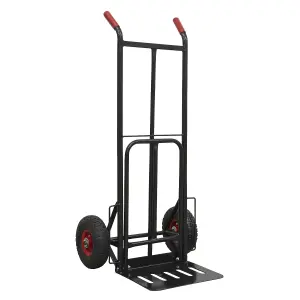 Sealey Heavy Duty Sack Truck With PU Tyres 300kg Capacity Black CST990HD