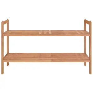 Berkfield Shoe Rack 69x27x41 cm Solid Wood Walnut