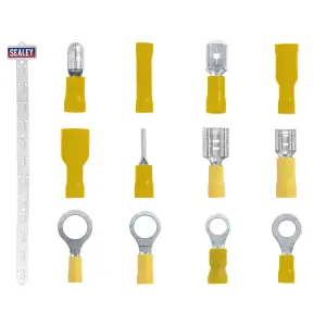 Sealey Clip Strip Deal - Yellow Electrical Terminals Push-On Ring Socket YTSET