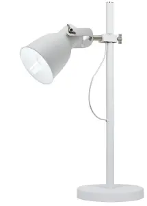 Luminosa Legend Table Task Lamp, White, Nickel, E27