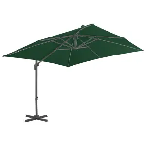 Berkfield Outdoor Umbrella with Portable Base Green